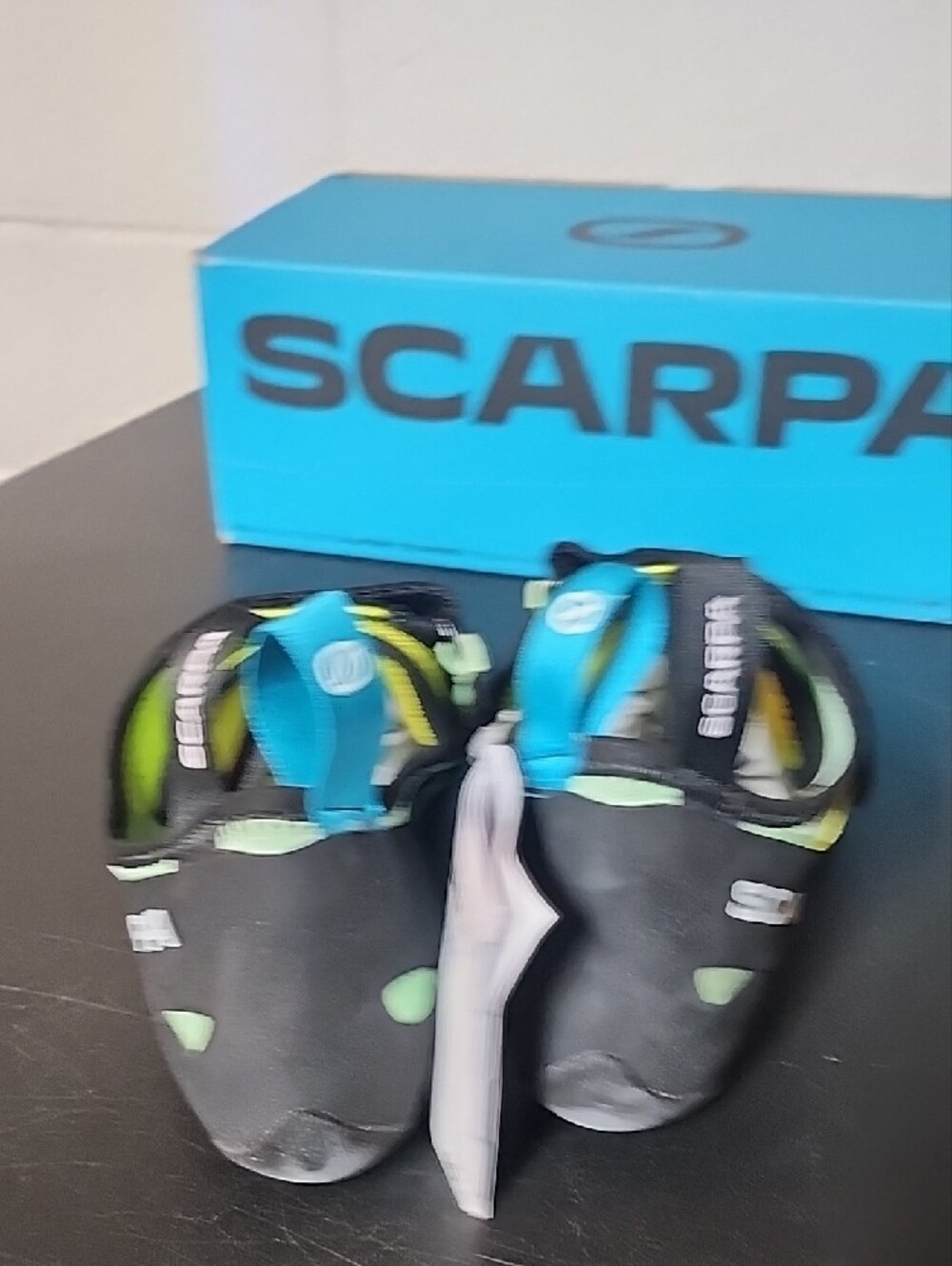 Scarpa Origin Climbing Shoes in Black and Lime Green - Picture 5 of 7